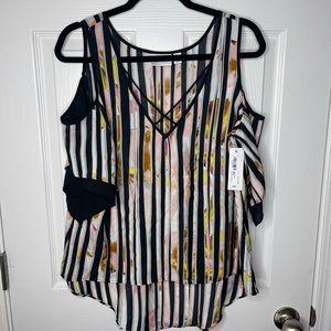 NWT Bisou Bisou Striped Top